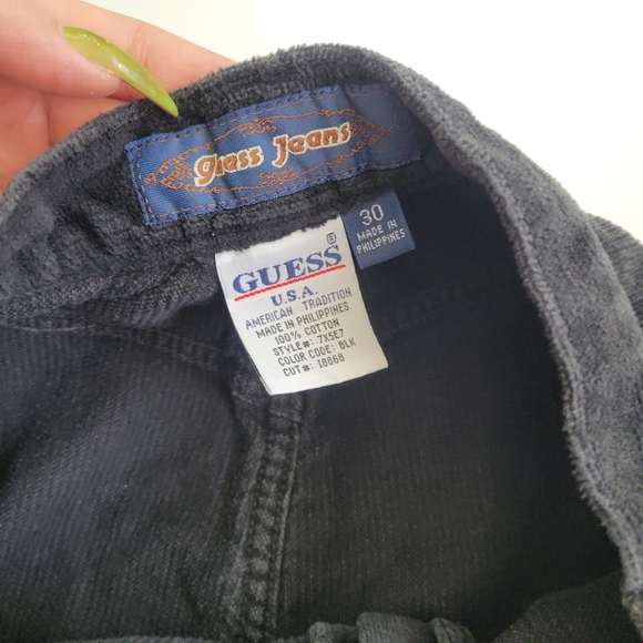 Vintage Guess Jeans Y2K Mini Corduroy Button Front Skirt - Picture 4 of 10